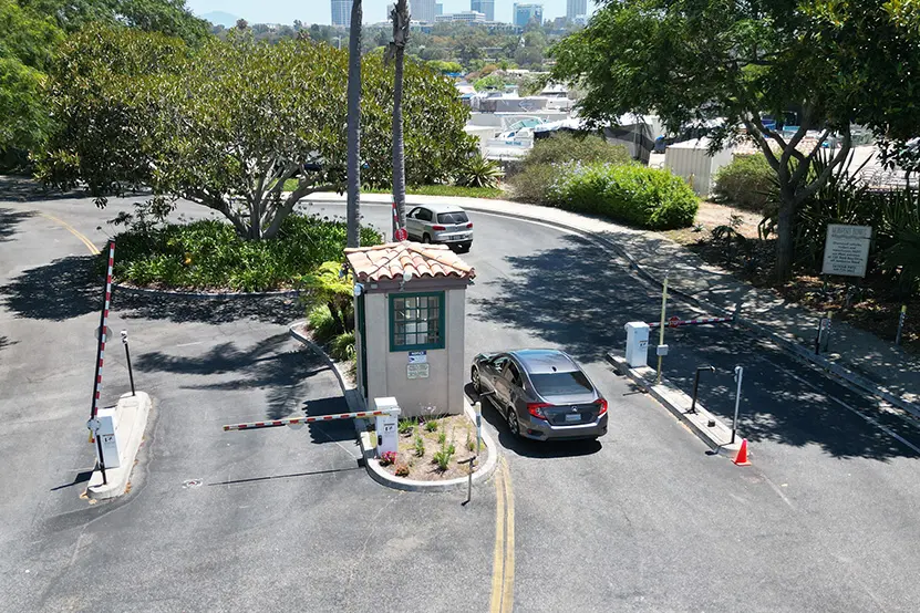 Newport Dunes marina gated entry