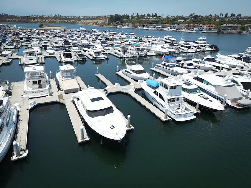 guest slips at Newport Dunes marina